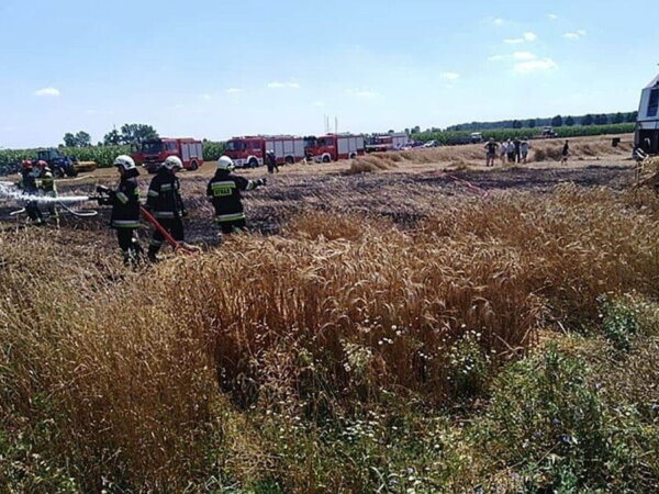 pożar zboża fot. OSP Pogorzela