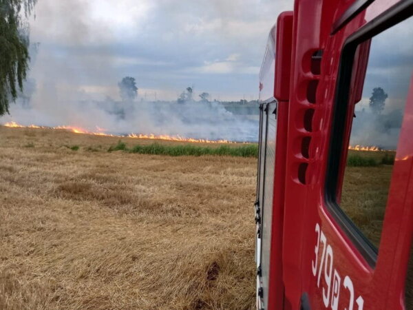 pożar w Spławiu fot. OSP KSRG Golina