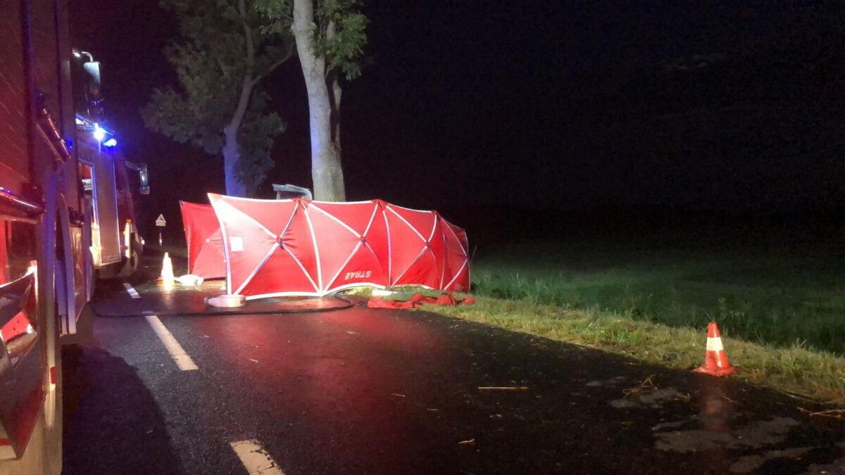 wypadek Białosliwie - Szamocin fot. KP PSP Piła
